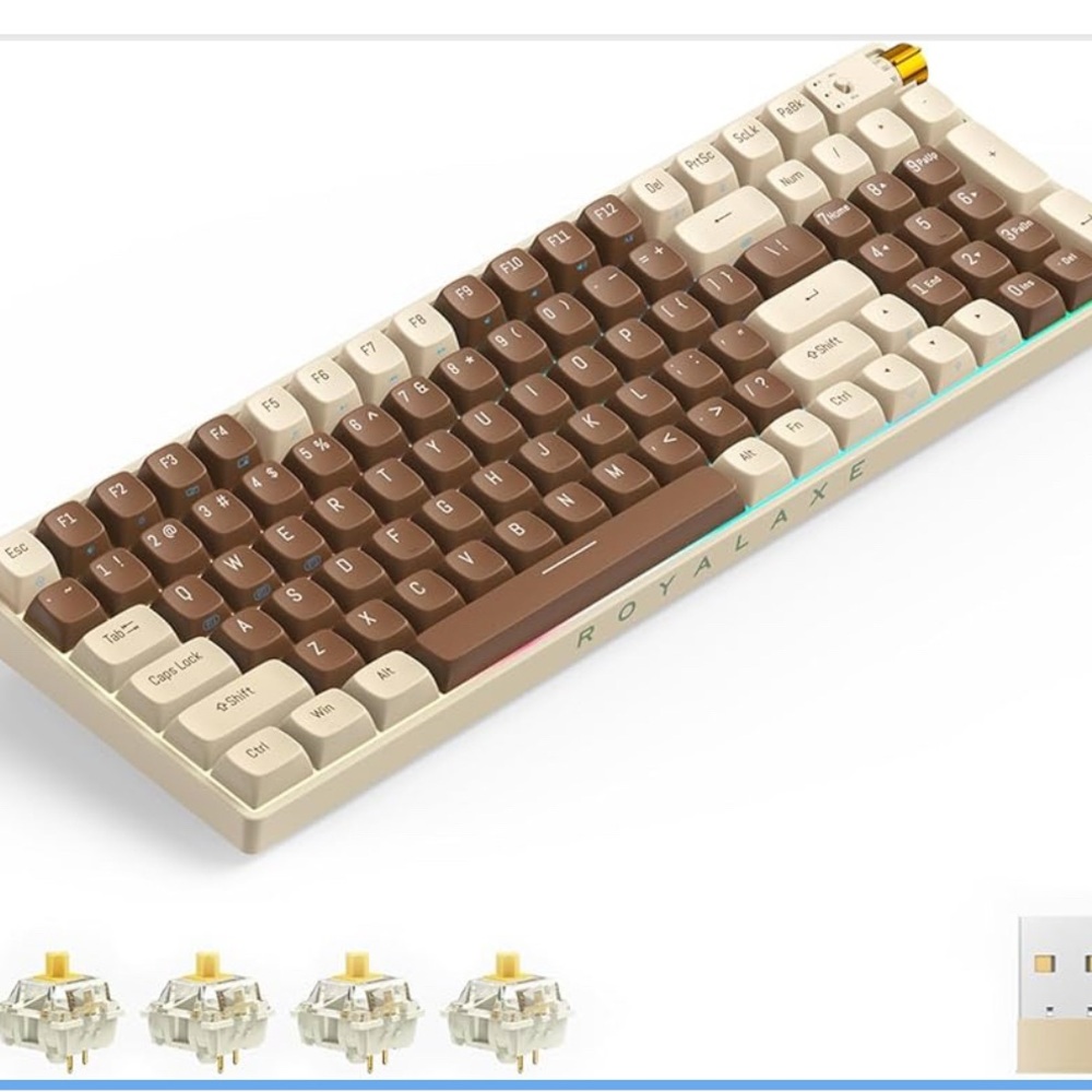 Royalaxe mechanical keyboard wireless R100